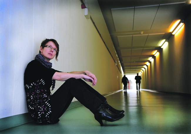 Kouvolan Sanomien toimittaja Irma Jäppinen. Kuvaaja: Johannes Wiehn